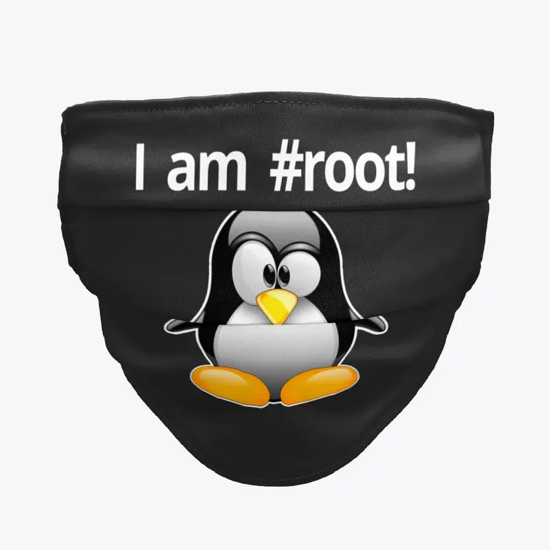 Linux Mascot Tux the Penguin I Am Root 