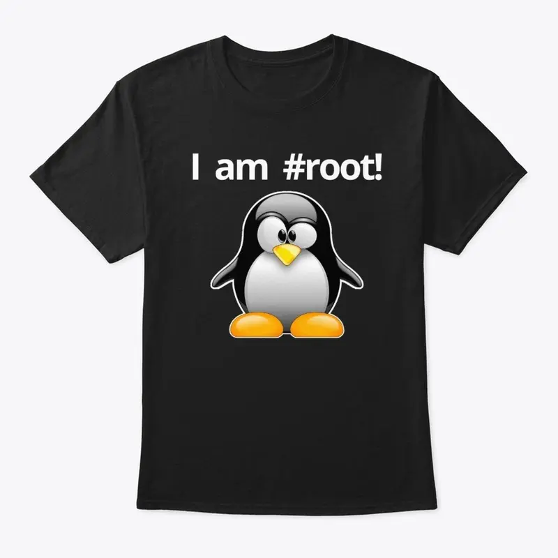 Linux Mascot Tux the Penguin I Am Root 