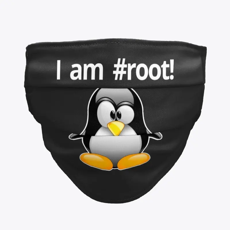 Linux Mascot Tux the Penguin I Am Root 